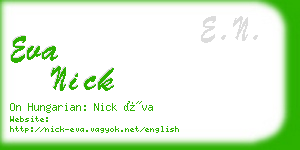 eva nick business card